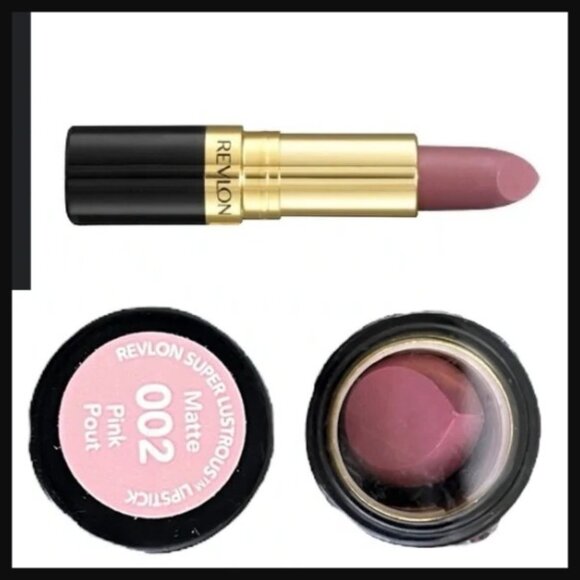 Revlon Super Lustrous Matte 002 Pink Pout Lipstick NEW SEALED - Picture 2 of 5